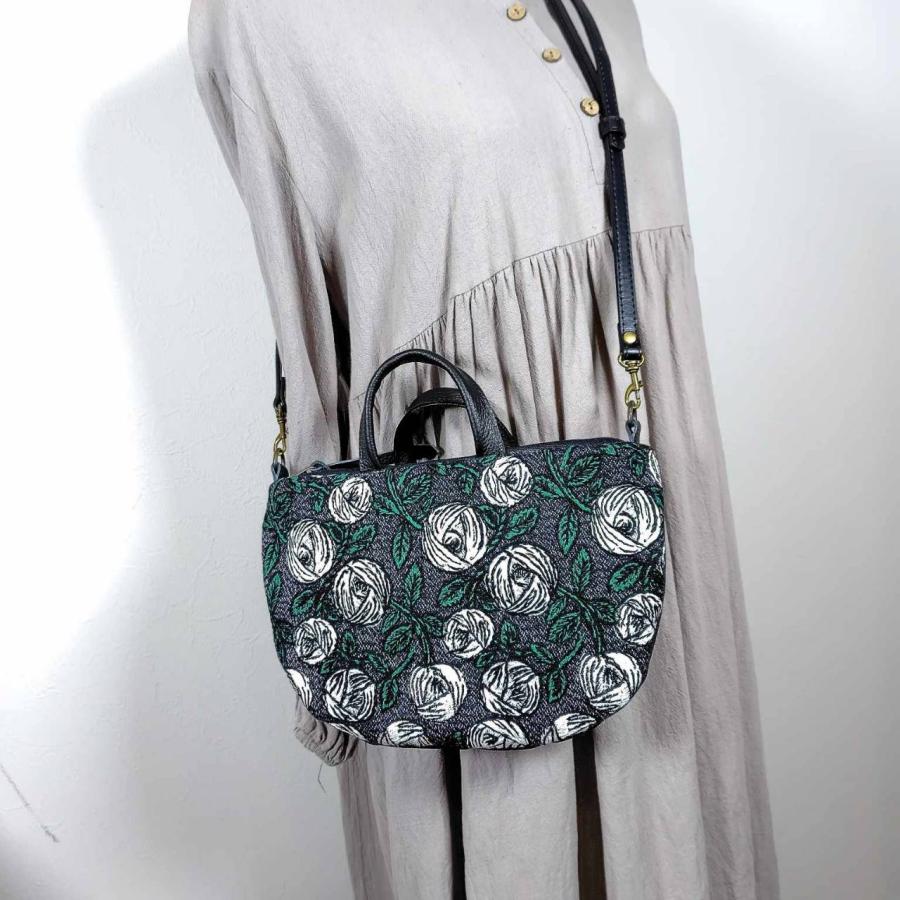 ミナペルホネン/rosyロージィーネイビー/ミニラウンドショルダー