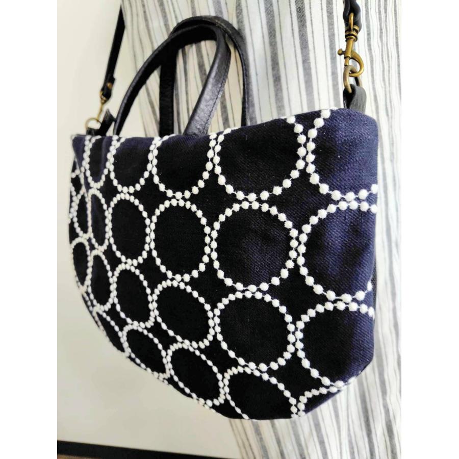 ミナペルホネン　タンバリン　ネイビー×ホワイト 送料無料】ミナペルホネン/2025tambourineタンバリンネイビー×白