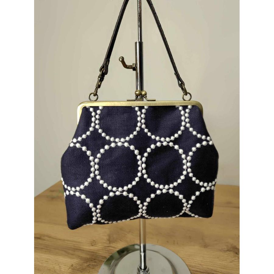 数量限定⚮̈ミナペルホネン シェルポーチ tambourine navy 【送料無料