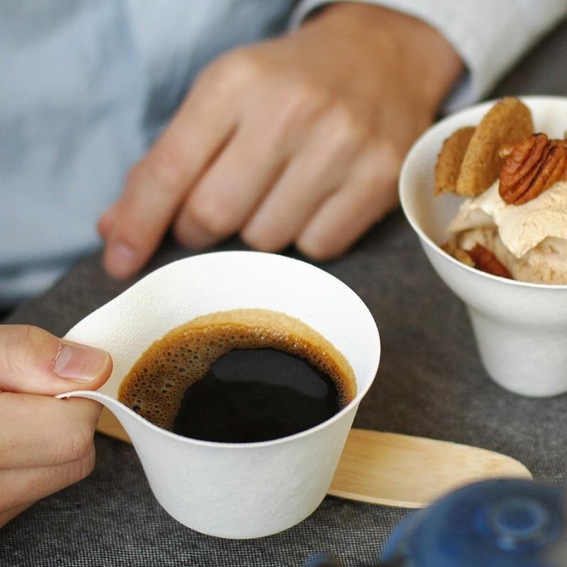 WASARA（ワサラ） 紙のお皿 コーヒーカップ 6枚セット 150ml (DM-011R 