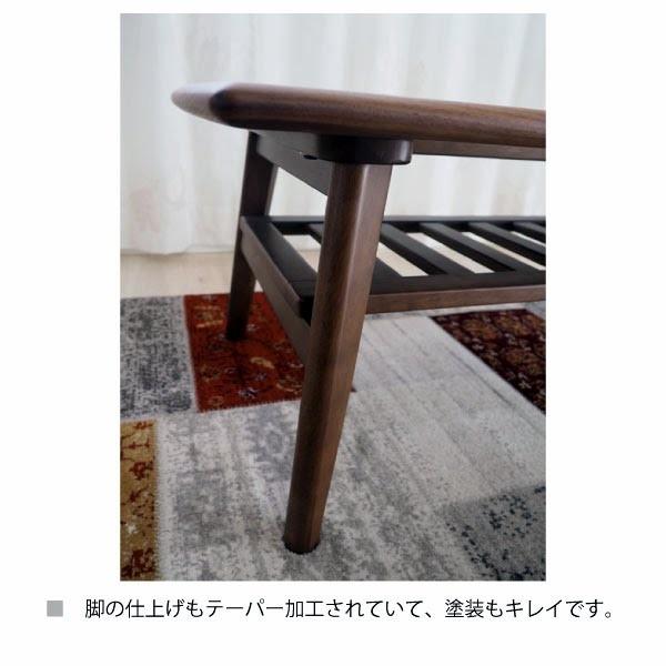 ウォールナット オーク 北欧ビンテージ調リビングテーブル センター 