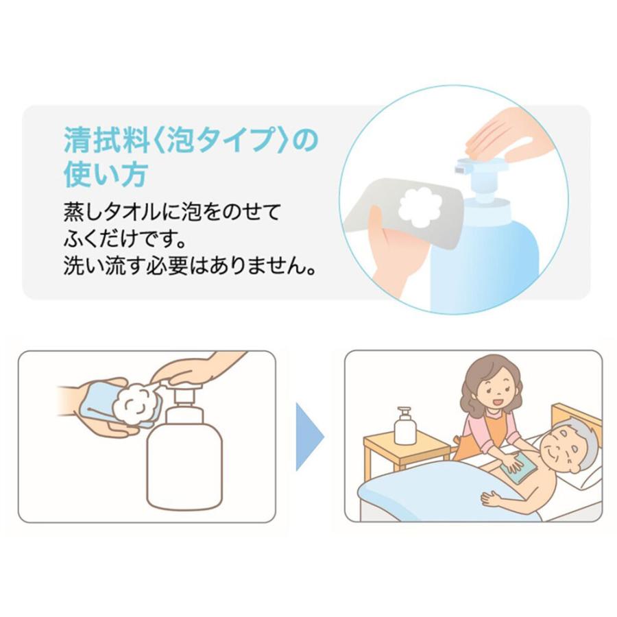 ハビナース 泡でさっぱりからだふき グリーンフローラルの香り 500mL 4902508110457｜conome｜04