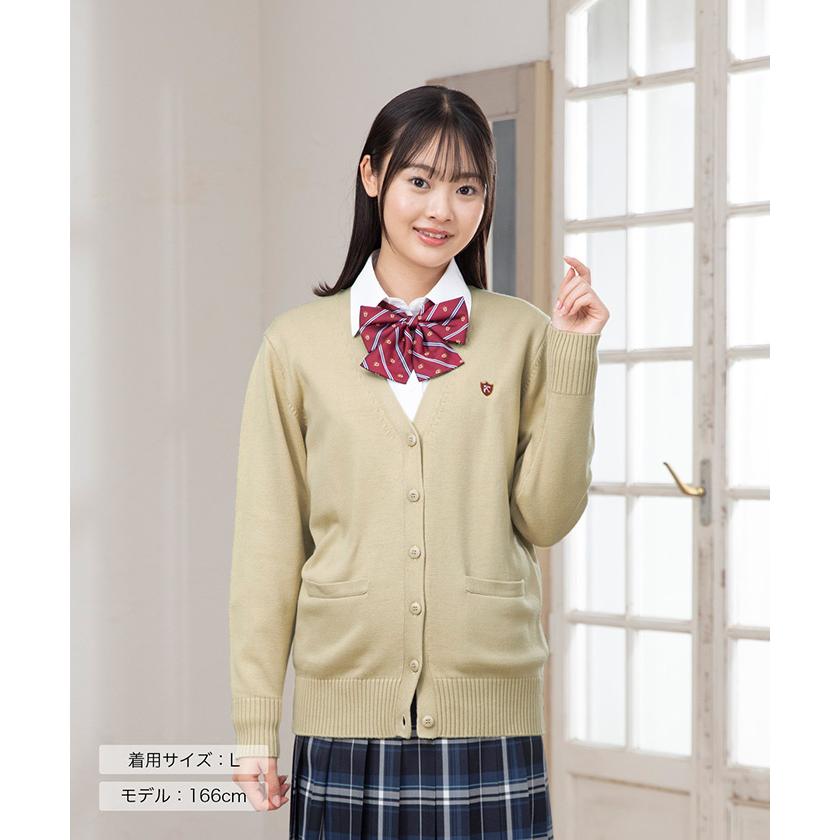 スクール カーディガン 女子 紺 制服カーディガン 全6色 綿 コットン 