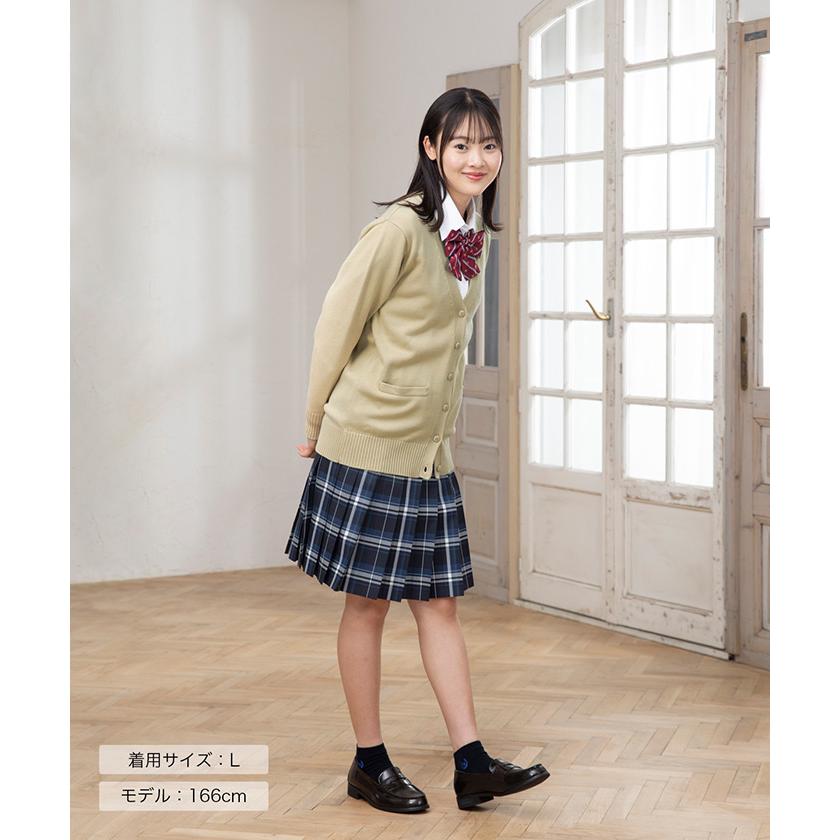 スクール カーディガン 女子 紺 制服カーディガン 全6色 綿 コットン  