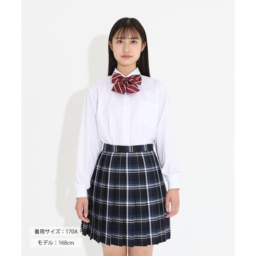 スクール シャツ 長袖 2枚 セット 女子 白 ホワイト 学生服 形態安定  