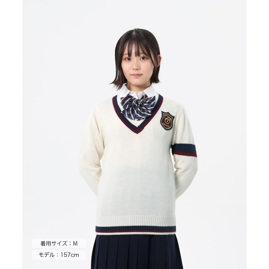 CONOMi スクールセーター 男子 エンブレム付き 男女兼用 ライン