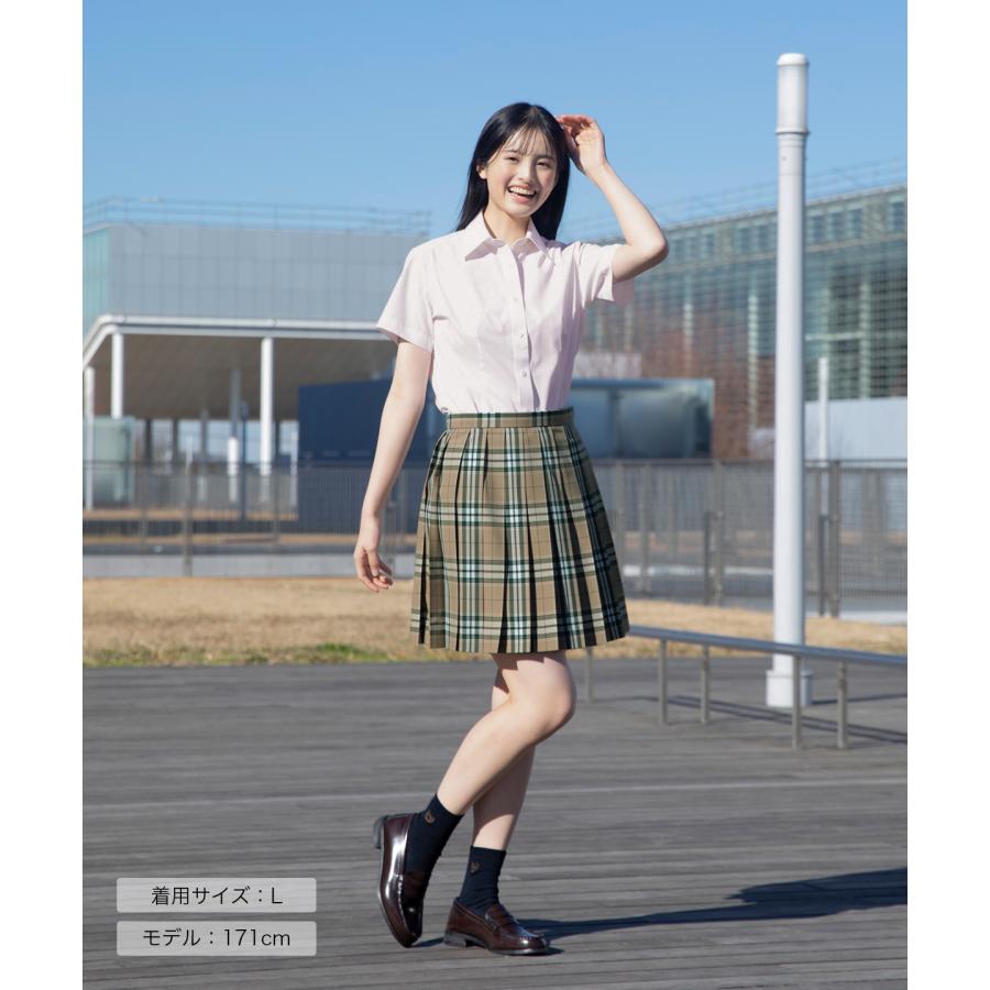 スクールシャツ 半袖  夏 ワイシャツ 女子 制服 シャツ CONOMi 高校生 学生 中学 通学 カッターシャツ スクール ブラウス 白 ホワイト ブルー ピンク｜conomi｜13