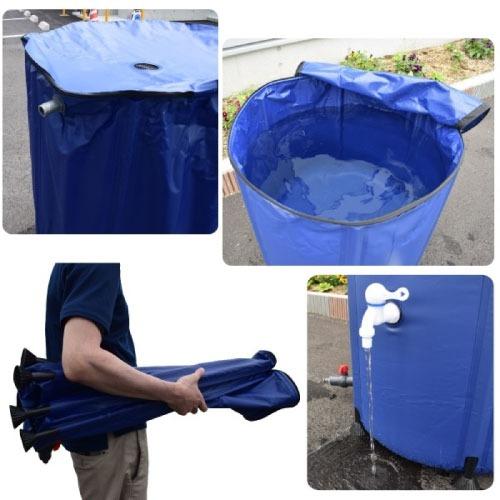 折り畳み式水タンク 500L 直径80cm×高さ98cm [4582572510096] 農業・ガーデニング・アウトドア・防災用品として シンセイ メーカー直送_2