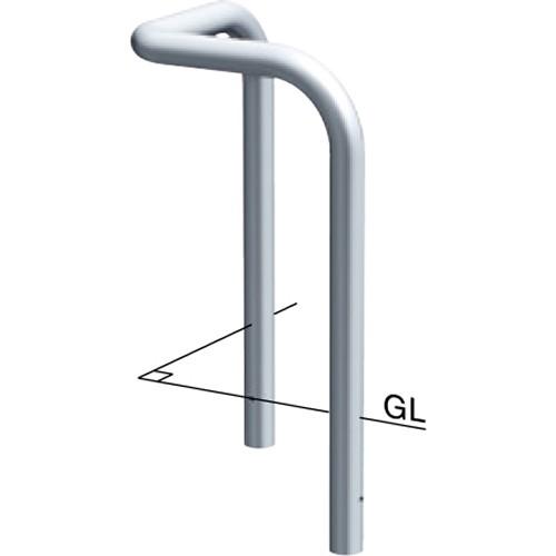 コーナーアーチ 車止め φ60.5(t3.0)×W600×W600×H650mm カラー:ステンレス [AA-7UR6-650] サンポール 受注生産品 キャンセル不可 納期約1ヶ月 メーカー直送 帝金 固定式 S82A2MG-KN φ60.5×t3.0 W600 H800 車止め