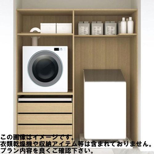 ラクロ スライド式カウンター・引出し4段 タテ型洗濯機用 乾太くん