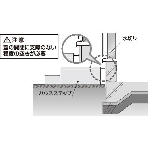 ハウスステップ [CUB-8060] 段差解消 収納 庭収納 シロアリ対策 エクステリア 城東テクノ JOTO メーカー直送の画像