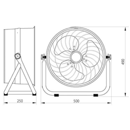 扇風機 35cm循環送風機 風太郎 ナカトミ [CV-3530] 3枚羽根 三相200V