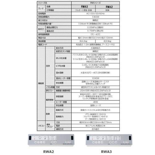 温水洗浄便座 シャワートイレ RWシリーズ フルオート便座・脱臭付タイプ リクシル LIXIL [CW-RWA3A/LR8] ピンク 鉢内スプレー リモコン付の画像