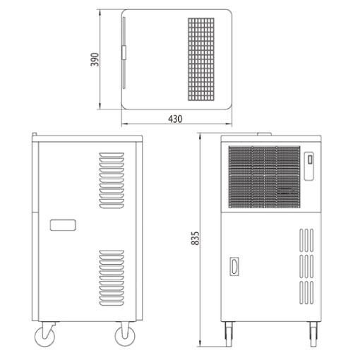 コンプレッサー式除湿機 キャスター付き ナカトミ [DM-15] 除湿
