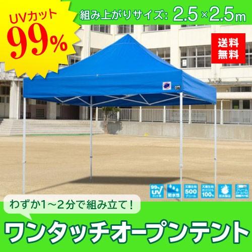 イージーアップテント 組み立てテント デラックス(スチールタイプ) [DX25-17BL] 2.5m×2.5m E-ZUP メーカー直送
