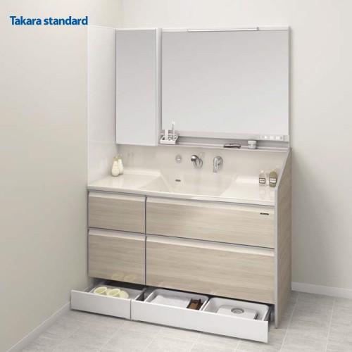 在庫あり 即納 タカラスタンダード 洗面化粧台プラン エリーナ ミラー 洗面下台 エンドパネル オプション くもり止めコーティング 間口135cm 受注品 格安即決 Atempletonphoto Com