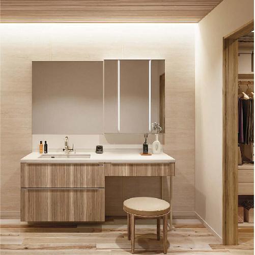 洗面化粧台 ELEENA エリーナ 間口1650mm タカラスタンダード 3面鏡 2段