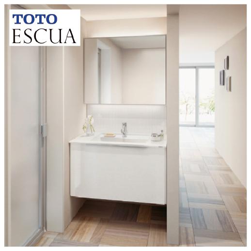 洗面化粧台 エスクア 間口930mm TOTO [ESCUA21] ミラー一面鏡（上下
