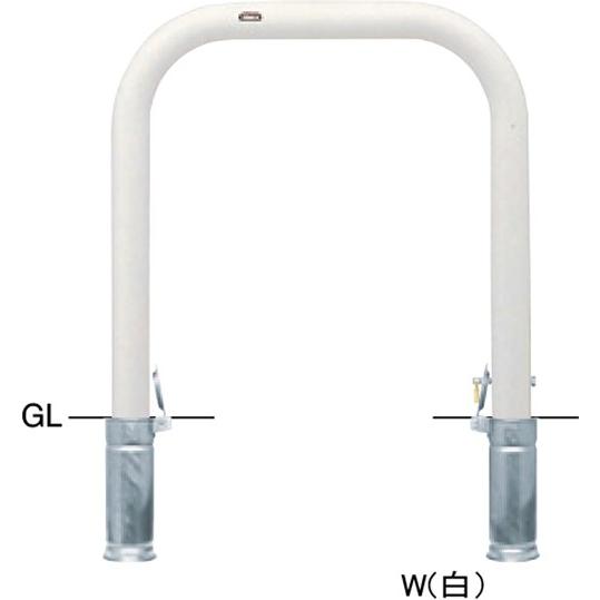 アーチ φ76.3(t3.2)×W750×H800mm カラー:白 [FAA-8SK75-800(W)] サンポール 受注生産品 キャンセル不可 納期約1ヶ月 メーカー直送
