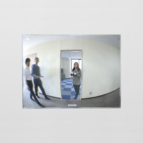 安全ミラー FFミラー通路 接着タイプ・左右用 室内設置専用 [FT22] ミラー 安全用品 防犯ミラー 衝突防止 コミー Komyメーカー直送の画像
