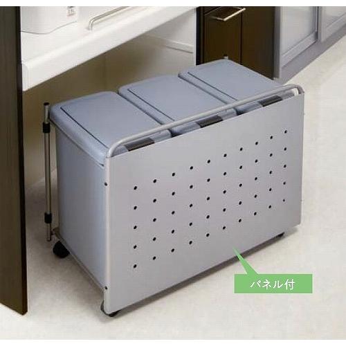 ダストカーゴ パネル付ダストボックスワゴン(3連) 3分別タイプ [J55] オークス メーカー直送