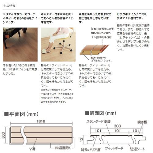 在庫限り】フィットフロアー突板2本溝半坪 パナソニック Panasonic 