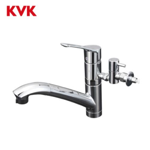 シングルシャワー付混合栓(分岐止水栓付) KVK [KM5031TTU] 水栓金具