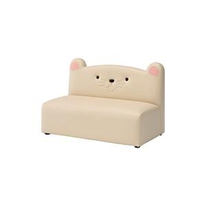 オモイオ omoio お子さん用寝椅子 キッズソファー2P 二十日鼠 [KS-2P-NEZ] 旧アビーロード品番:AS2P-020 法人様押さえる 製造会社直送