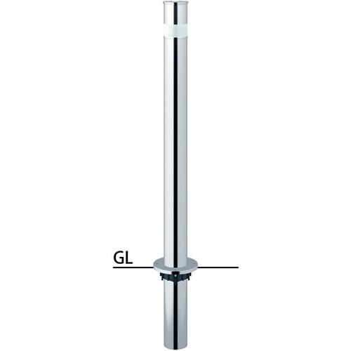 ロングリフター 車止め φ76.3(t2.0)×H850mm カラー:ステンレス [LAH-8U] サンポール 受注生産品 キャンセル不可 納期約1ヶ月 メーカー直送