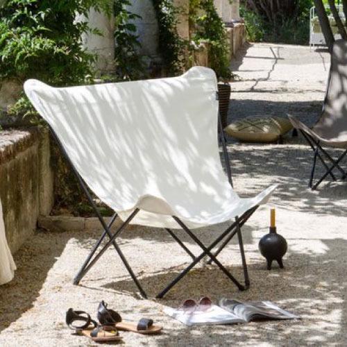 アウトドアチェア バタフライチェア イエロー [LFM2777-YELLOW