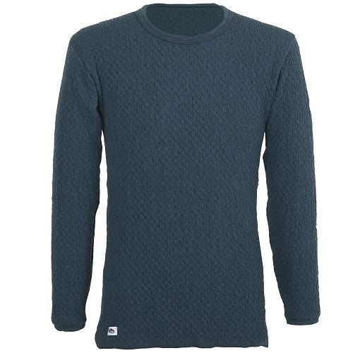 紳士長袖丸首シャツ Mサイズ ひだまりチョモランマ サピウム ネービー