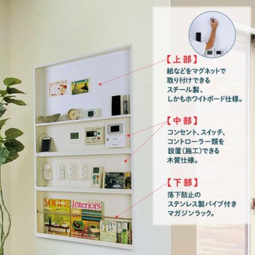 壁収納 スマートニッチ スタンダードサイズ 壁面埋め込みタイプ [SN