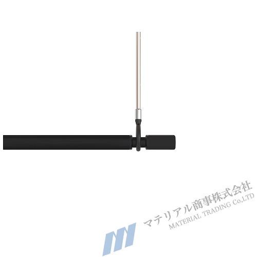 室内物干し ホスクリーン 室内用物干竿セット 川口技研 [SPC-BK+QL-23-BK] BK色 伸縮物干竿QL-23-BK1本スタイリッシュ型物干SPC-BL2本のセット 優良配送の画像