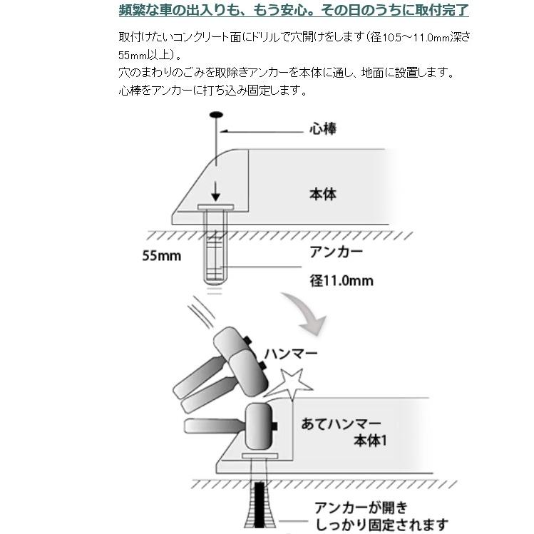 51 Off ミスギ Misugi タイヤ止め カーストッパー 車止め St 500a 2dai アンカー施工タイプ 2台セット 駐車場 プラスチック 本体 Riosmauricio Com