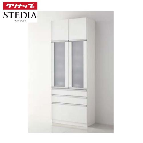 クリナップ 爆買WEEK ステディア 食器棚 カップボード中台シースルー扉