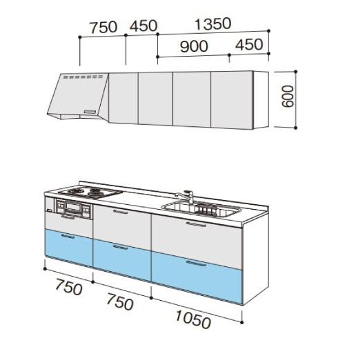 Panasonic パナソニック システムキッチン Vスタイル 間口255cm Panasonic パナソニック システムキッチン Vスタイル 間口255cm