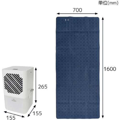 敷きパッド ひんやり水流快眠マット3 消費電力約6W [WATM25SWH] 水を流し続けてひんやり持続 冷風扇単体でも使用可 リモコン付 USB給電式 サンコー |  | 01