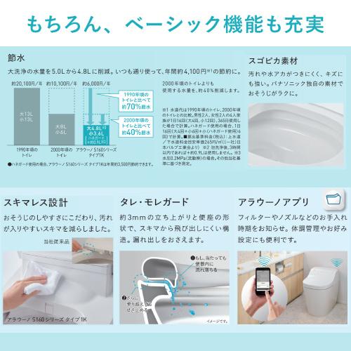 全自動おそうじトイレ アラウーノS160 タイプ1K パナソニック