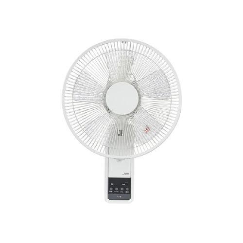 壁掛け扇風機 5枚羽根 リモコン付 ホワイト [YKW-380EFR(W)] 風量3段階