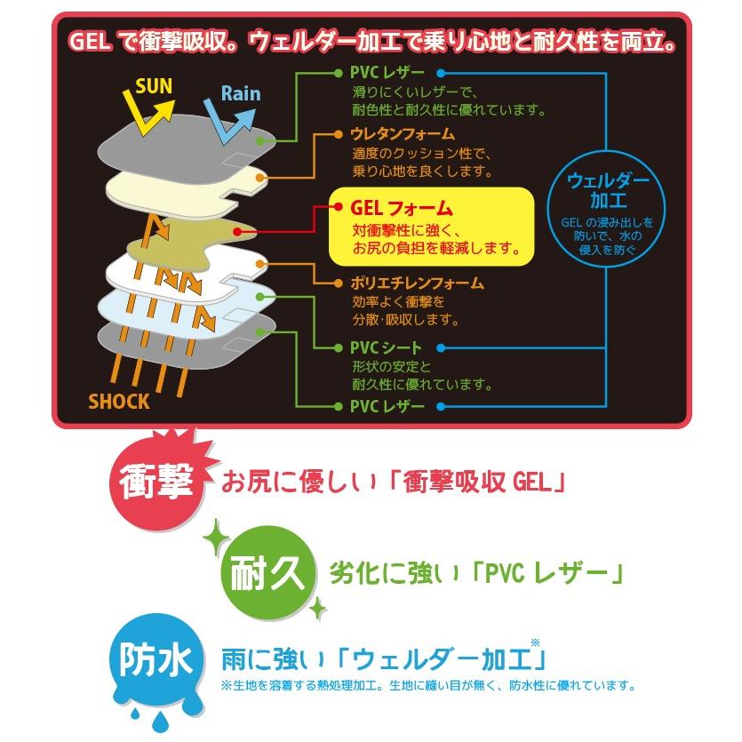 LABOCLE ラボクル 自転車 チャイルドシート クッション GEL+ ゲルプラス 前後共通 L-CSC02 衝撃吸収 防水 撥水 | LABOCLE | 03