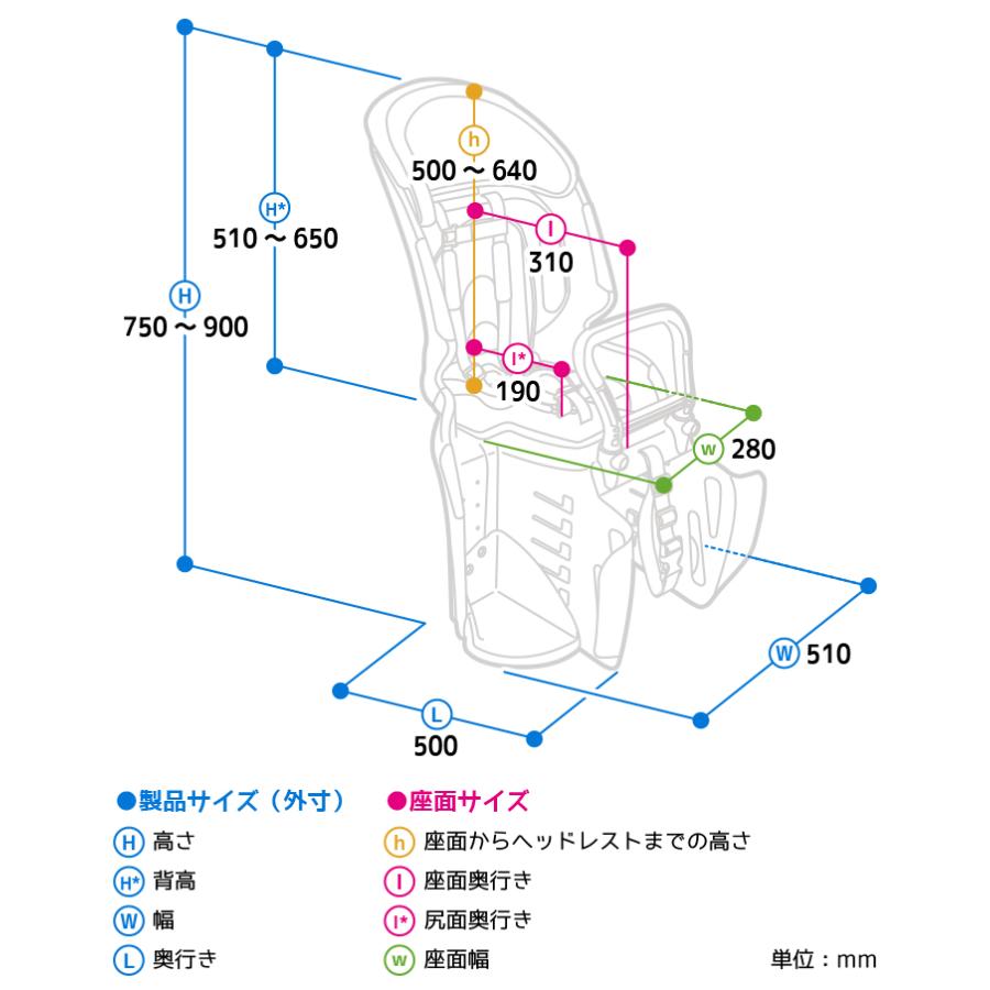 子供 後ろ乗せ 自転車用 後ろ 送料無料 OGK RBC-011DX3 ヘッドレスト付 キャリア取付タイプ｜conspi｜09