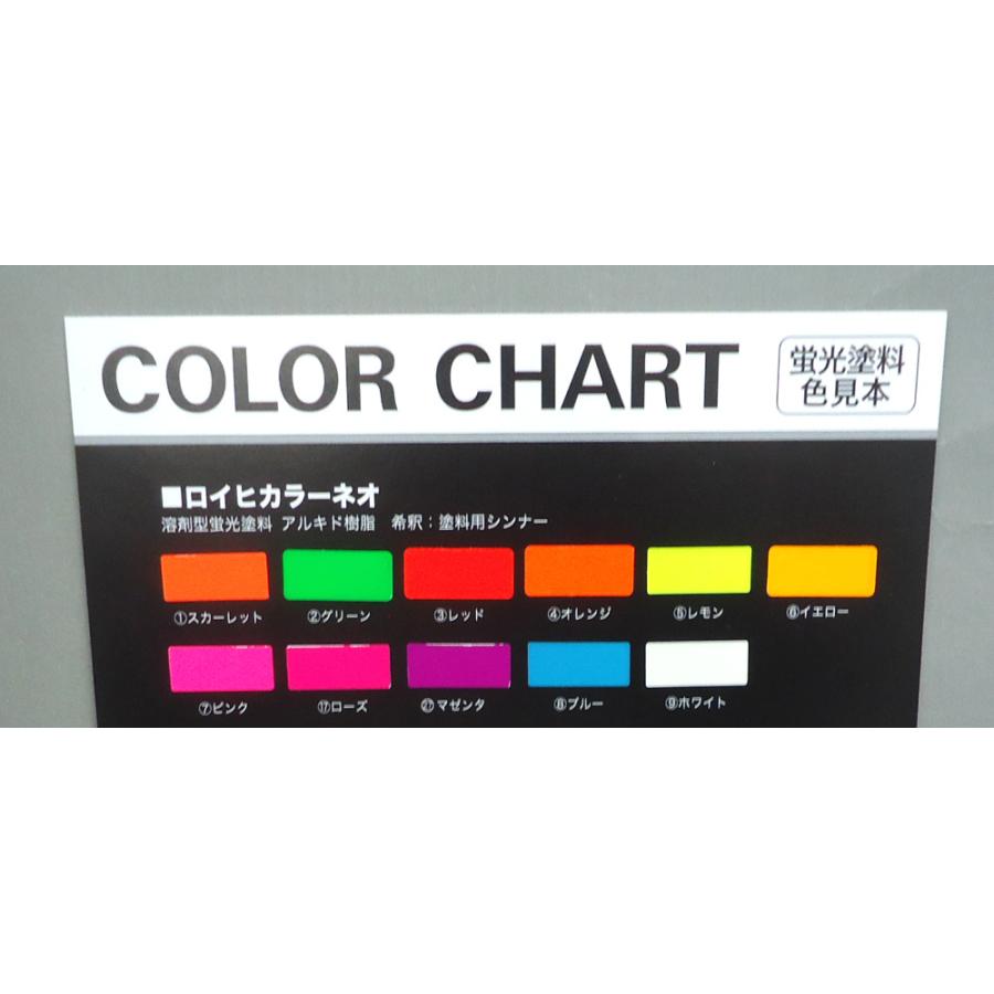 シンロイヒ　ロイヒカラーネオ　400g スカーレット　高性能アルキド樹脂系蛍光塗料　※400g缶 は当社にて詰替品です。出荷証明書及び品質証明書は出ません。 |  | 01