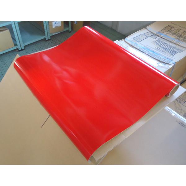 日本カーバイト　反射テープ　92cm×1ｍ　赤　糊付き（離形紙付き）　レッド | 