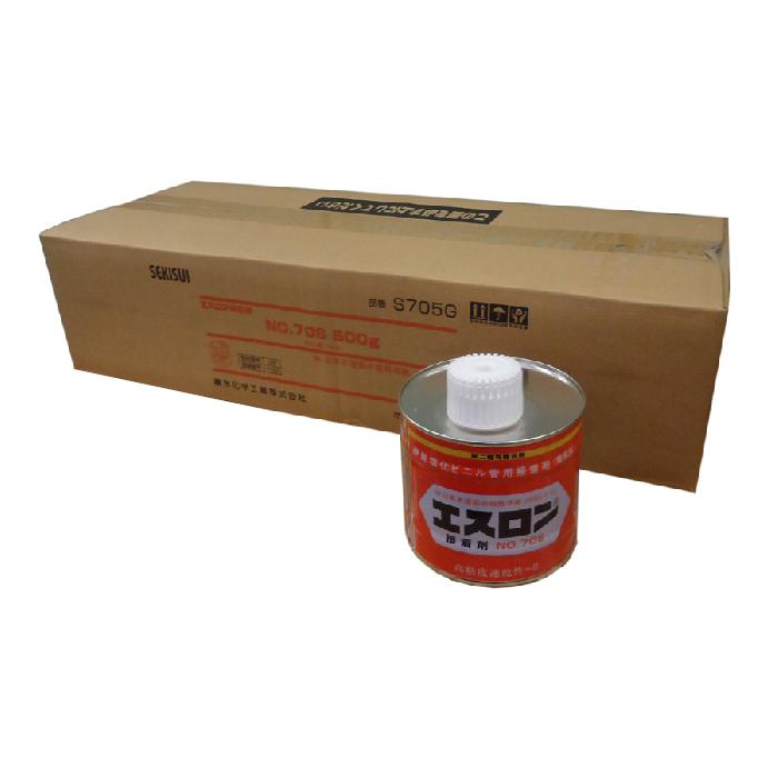 積水　エスロン接着剤　No.70S　500ｇ　刷毛付　高粘度　10缶入　（1箱）　オレンジ缶 | 