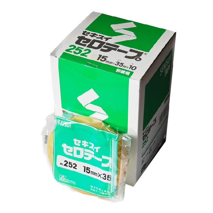 セキスイ　セロテープ　252　15mmｘ35ｍ　個包装タイプ　10個入り1箱　セロハンテープ | 