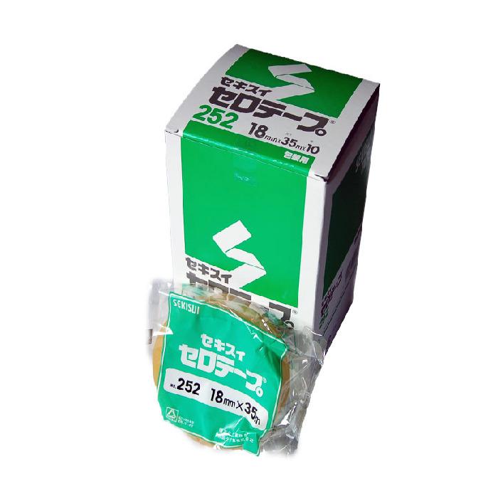 セキスイ　セロテープ　252　18mmｘ35ｍ　個包装タイプ　10個入り1箱　セロハンテープ | 