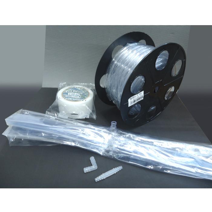 漏水対策シート 1ｍｘ1ｍ　透明ホース20ｍ　クリヤーテープ50ｍｍｘ25ｍ　各1個セット　アキレス雨漏れシート　簡易的な雨漏り防止シートとして | 