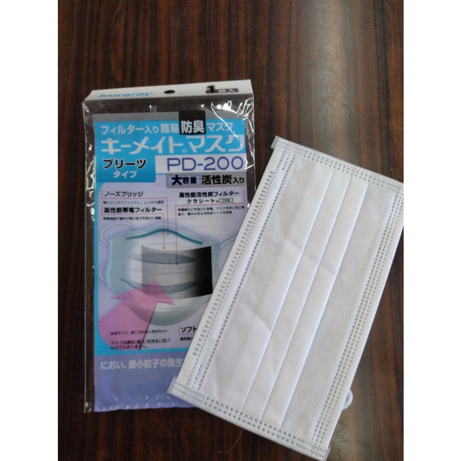キーメイトマスク　プリーツタイプ　PD-200　20枚入り（個包装）大容量活性炭入り　クラレクラフレックス |  | 04
