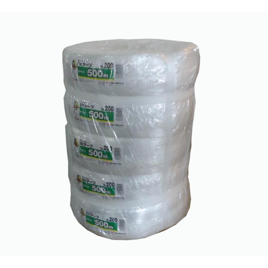 SKテープ　NO.200　白　ソフトタイプ　200mm×500m　５巻（１梱包）　信越工業　ホワイト　ＰＰソフトテープ　【代引き不可】　 | 