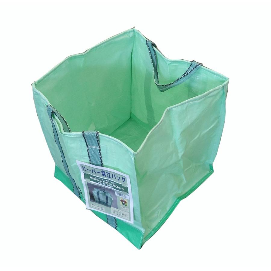 自立バック180Ｌ　10枚セット(1ケース)　緑　＠1210円/枚X10枚　55X55X60cm　ビーバー自立式バック　自立式フゴ　縦55cm　横55cm　高さ60cm　 |  | 01